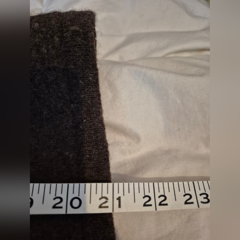 Alpaca / Wool Betabrand Brown Hooded Wrap Sweater - Picture 10 of 11
